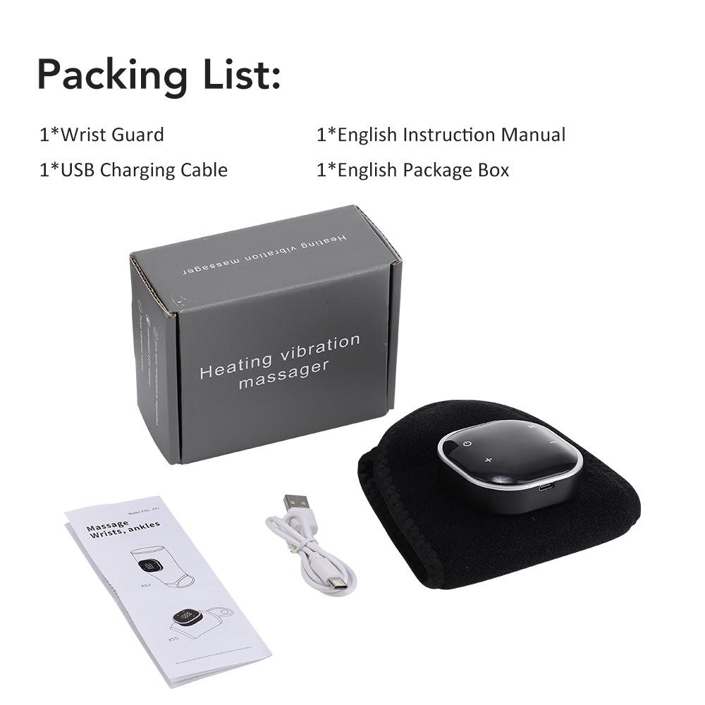 5-Speed Heating & 3-Speed Vibration Red Light Wrist Support with Digital Display and Long Battery Life