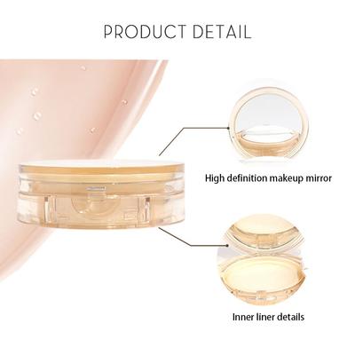 Draagbare Plastic Poederdoos Lege Losse Poederpot Met Zeef Spiegel Cosmetische Zeef Lege Pot Reis Make-up Container