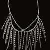 High-End Luxury Rhinestone Tassel Masquerade Mask with Zircon Embellishments