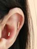 Minimalpiercing 14K Cubic Stick Piercing Earrings S, M
