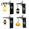 Gothic Home Decor Accent Halloween Bookshelf Light, Vintage Metal Decorative Shelf Lamp, Battery Powered Classic Interior Design Accents Warm