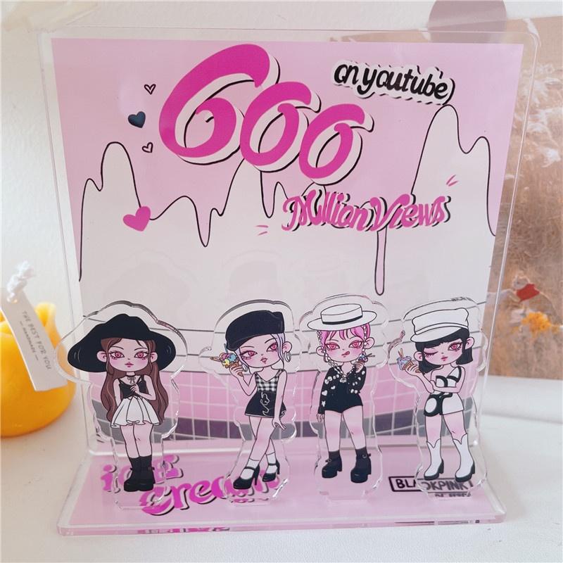 

Корейская женская группа Blackpink Акриловая подставка Звездный идол Фан Настольный подарок Украшение Team