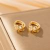 European & American Style Four-Leaf Clover Non-Piercing Stud Ear Clips