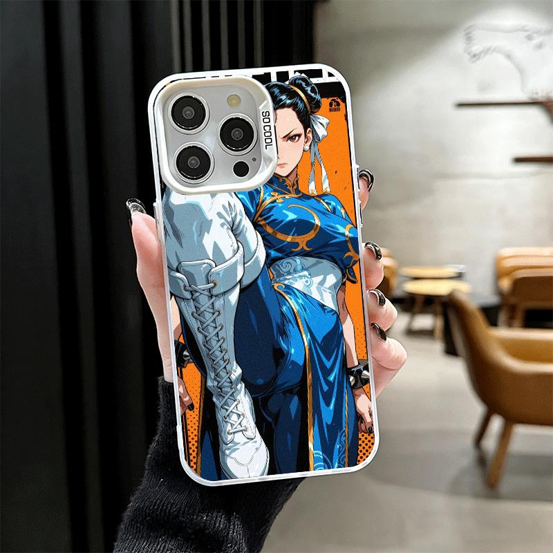ChunLi S-Street F-FighterS Soft Phone Case for iPhone 15 16 17 Pro Max 17Air 16E 14 Plus 13 12 Mini Shockproof Cover Back Shell