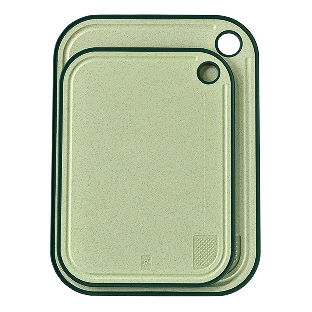 1/2pcs Double Sided Wheat Straw Cutting Board Kitchen Classification Cutting Board Thickened Belt Garlic Grinder Cutting Board