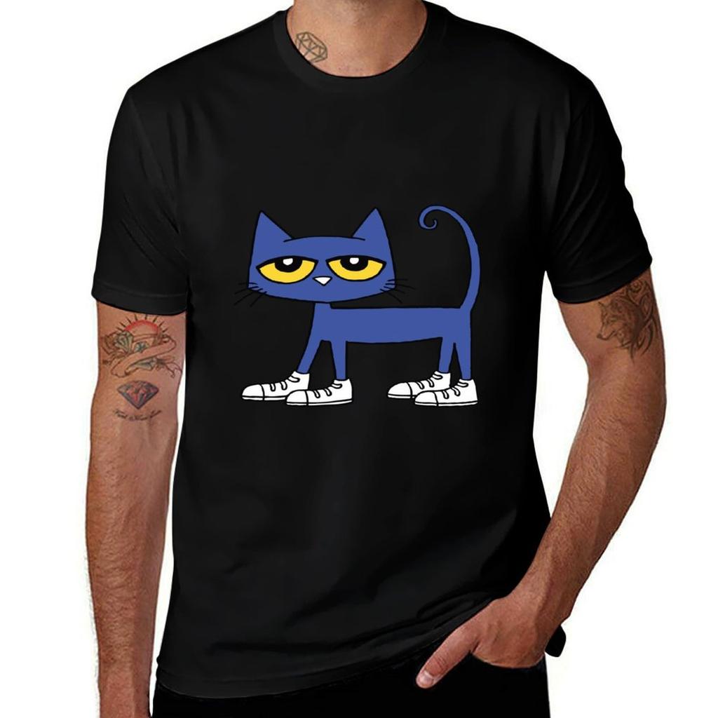 Pete The Cat I Love My White Shoes Tshirt Stylish Print Short Sleeve Tee