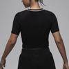 Jordan T Shirts Women's Black Crew Neck Moderate FV7090-010