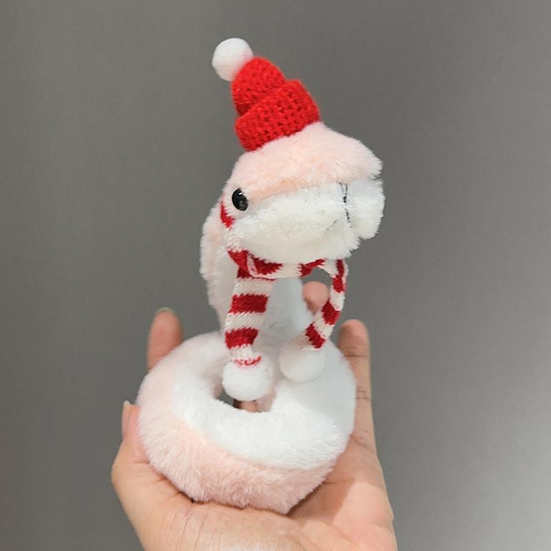 Cute Creative Snake Plush Toy Cartoon Small Pink Snake Soft Stuffed Doll Wristband Room Ornament  Year Mascot Decoration Gift