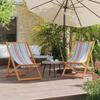 Vidaxl Folding Beach Chairs, 2 Pcs, Multicolored, Fabric Upholstered