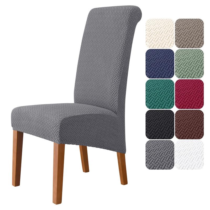 Jacquard Dining Chair Cover Stretch Universal Size Cheap Chairs Seat Covers With Back for Wedding Home Cafe Party Banquet