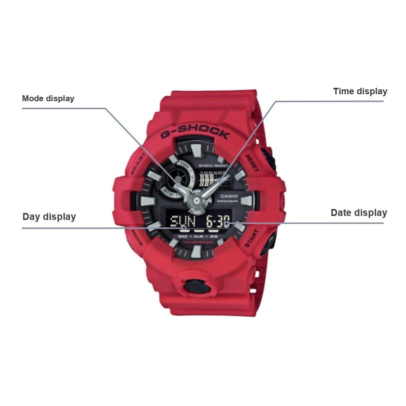 G-Shock City Battle Theme Series Street Domination Iron Man Color Dual Display Sports Waterproof Quartz Movement Resin Strap Men watches GA-700-4APR