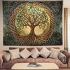 Witchcraft Cat Snake Moon Flower Tapestry Bohemian Starry Sky Flower Wall Hanging Bedroom Dormitory Home Decoration