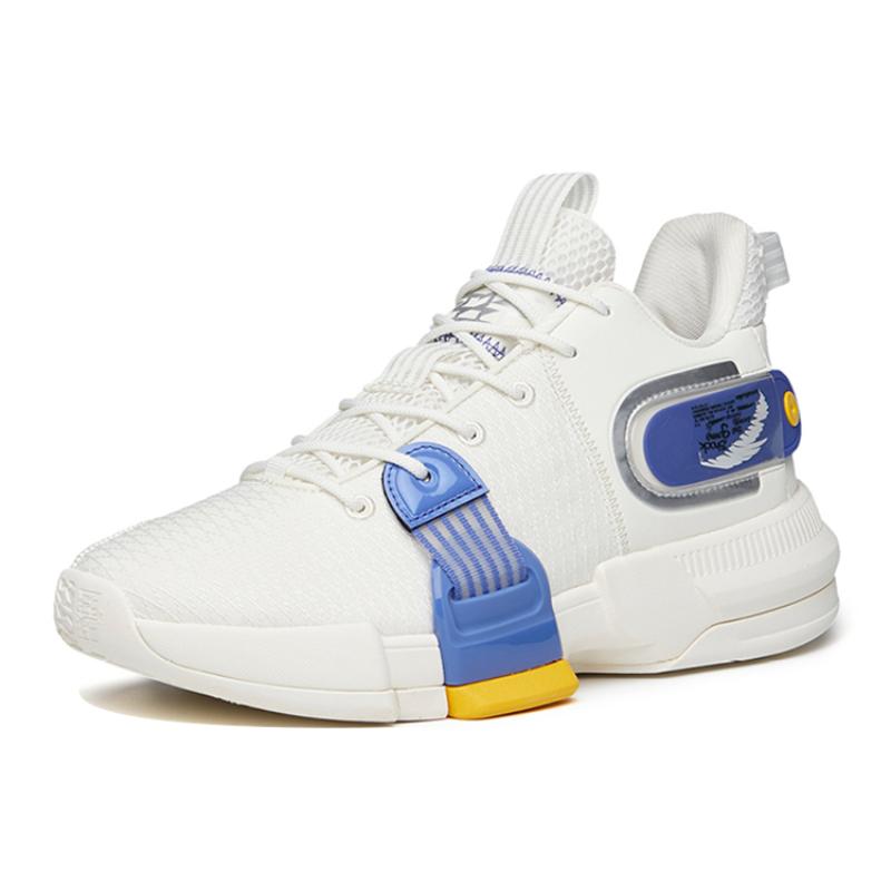 Anta Craze 2 Abrasion Resistant Breathable Low Top Basketball Shoes White Purple Sneakers 112141640S-4
