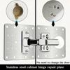 Cabinet Hinge Repair Plates Kit Stainless Steel Kitchen Cupboard Door Hinge Mounting Fixing Plate with Hole Hardware Accessories
