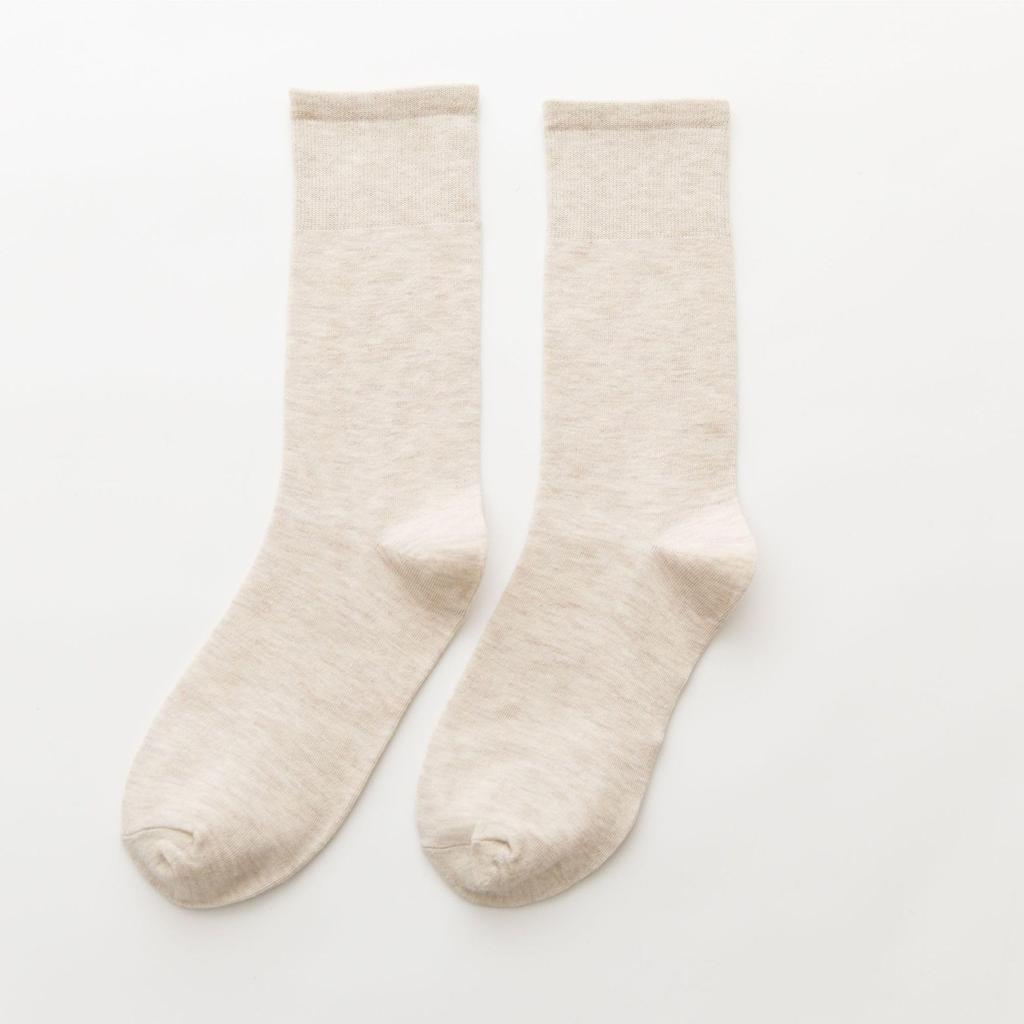 Loose Solid Cold Perfect for and Cream [KYULM7] Socks, Cute, Cotton, Thick, Weather, Warm, Commuting, Spring, Autumn, Winter, Stylish, Soft, Simple,