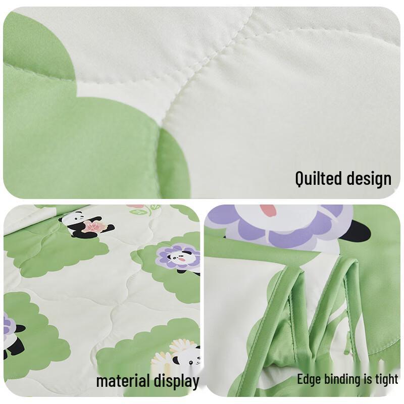 Hengyuanxiang Panda Floral Soft Washed Soy Fiber Summer Quilt