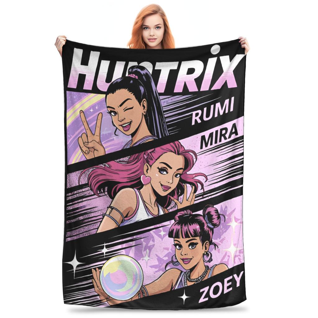 Jinu KPOP Lovci démonů Vintage 90. léta Styl Deka Flanelová Novinka Teplá Přehozová Deka na Přehoz Léto