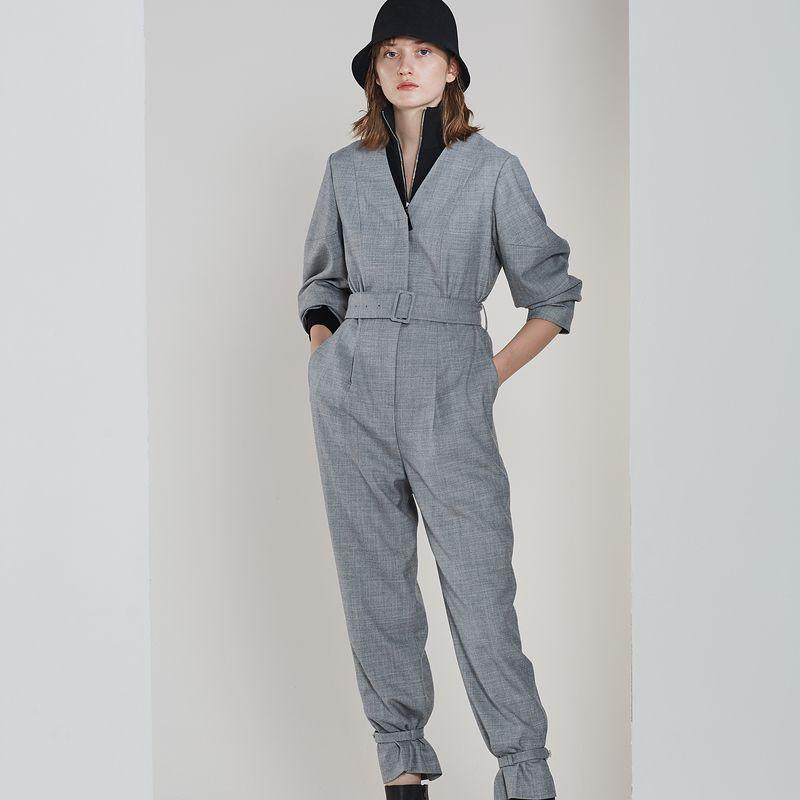 

Obeg Весенний Модный Комбинезон с V-образным вырезом и Лоскутной Отделкой