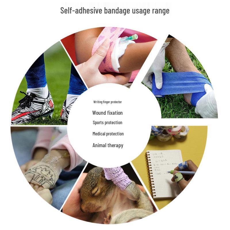 Ankle & Finger Self-Adhesive Protective Bandage - Elastic, Non-Woven Fabric for Sports & Pets