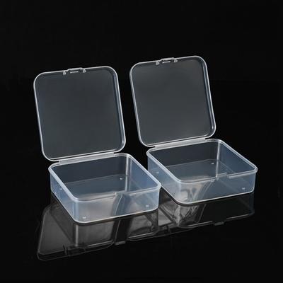 Mini-Kunststoffbox Quadratische Box Transparente Box Verpackungsbox Aufbewahrungsbox Staubdicht Massiv Schmuckaufbewahrungskoffer Behälter