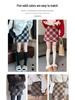 Woolen Retro Plaid High-Waisted A-Line Mini Skirt for Women - Autumn/Winter Hip-Hugging, Anti-Exposure, Versatile Design