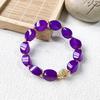 Qianjing Wanma Purple Agate Beaded Women's Bracelet - Custom DIY Twist Jewelry.