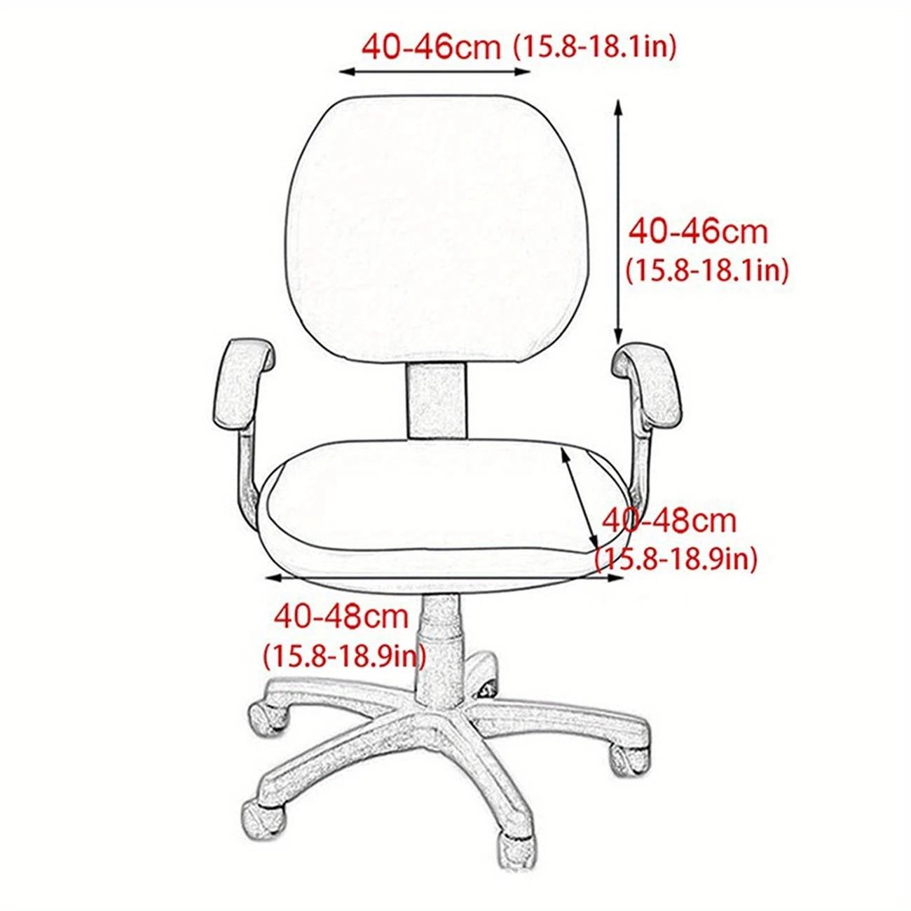 

2pcs/set elastic milk silk office chair cover thick computer spandex split seat cover armchair cover home textile 2pcs-Set колір темно кави