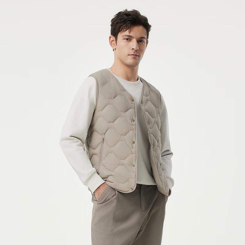 Tangboer Men's Lightweight V-Neck Down Vest