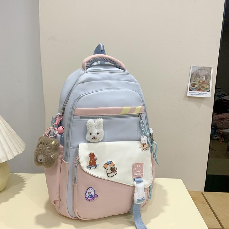 Campus School Bags, Boys And Girls, Junior High School Students, Students, Cute Color Matching Backpacks, Travel
