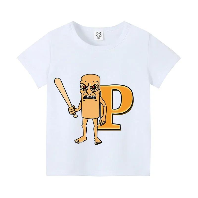 Italian Brainrot Boy Anime Tshirt Tung Tung Tung Sahur Short Sleeve Tee for Kids Girl Cotton Top Funny Meme Summer Clothes 100