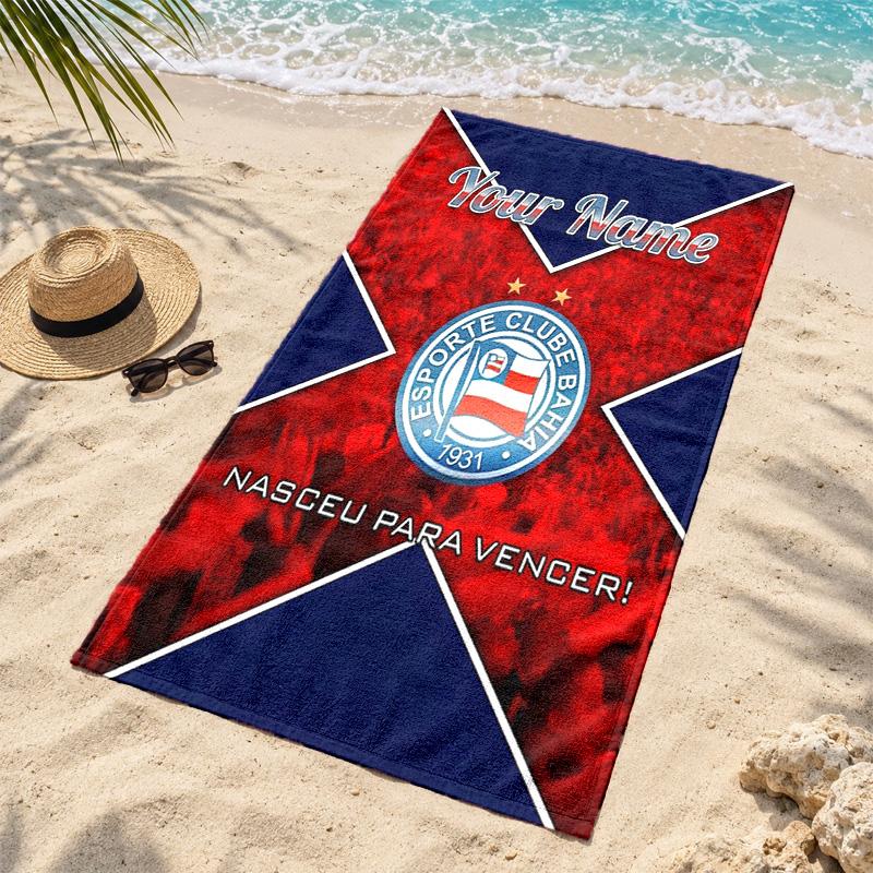 Esporte Clube Bahia Custom Name Beach towels also serve as bath towels summer essential a musthave for the outdoors the beach and the pool