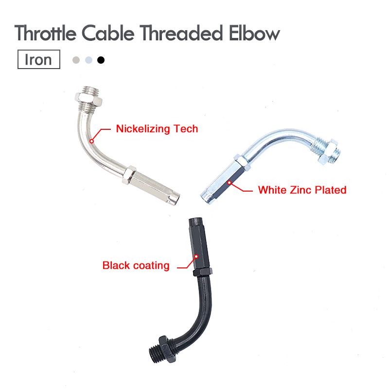 Sclmotos- CNC Motorcycle 90 Degree Adjuster Throttle Cable Screw Head Brake Clutch Wire Cable For Dirt Pit Bike Moped Scooter