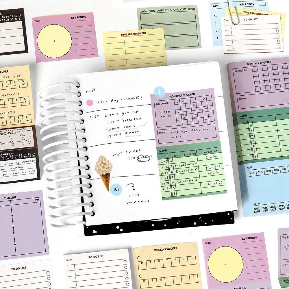 PaperMore Writable Sticky Notes: Life Essays Series for Simple Plans, Memos, and Lists