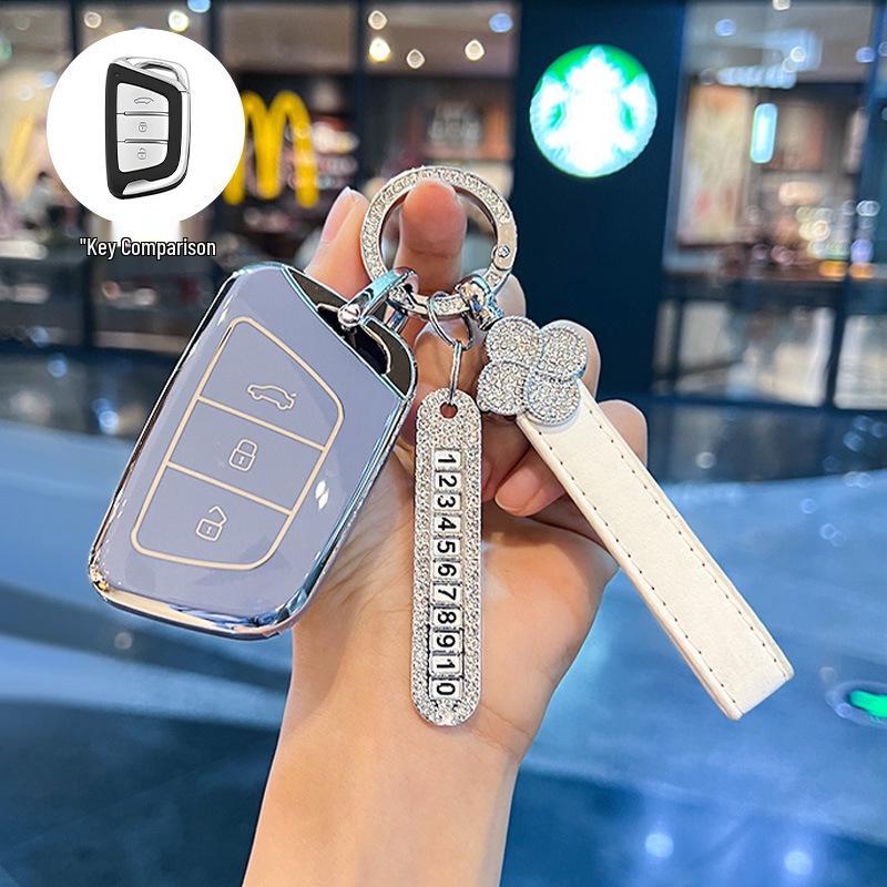 JAC Car Key Cover for Jiayue A5, X4, X7, iC5, iEVS4/7S/T8, and Ruifeng S4/S7/M6