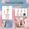 Cute Colourful Pearlescent Five-petalled Cherry Blossom Keyring Bag Charm