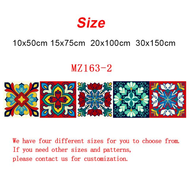 

Красочный узор, керамическая плитка, стикеры на стену, столы, ванная комната, кухня, домашний декор, наклейки на стены, водостойкая пленка и палочка, ПВХ, художественная фреска 10cmX50cmX1pc оранжевый