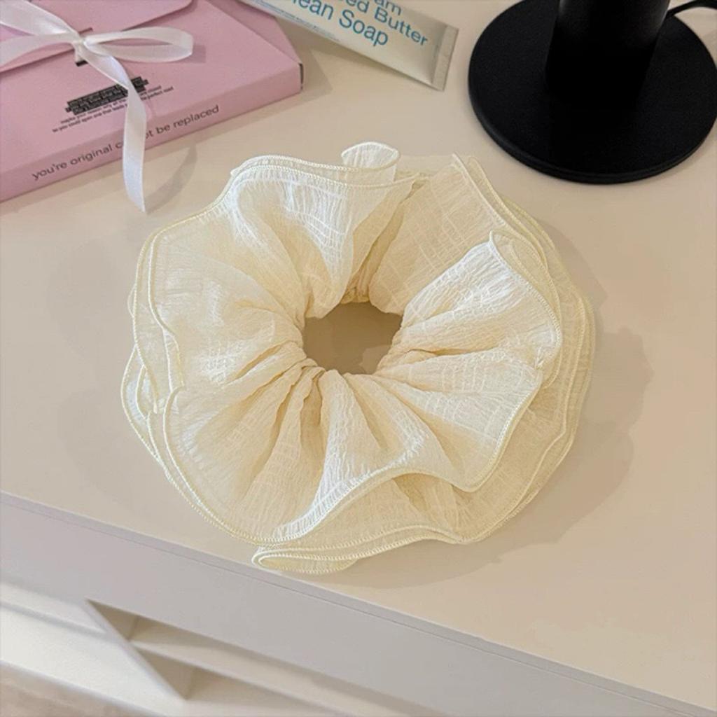 Stylish Lace Hair Scrunchies No Damage Scrunchy Hair Bands Ponytail Holders for Thick Curly and Thin Fine Hair