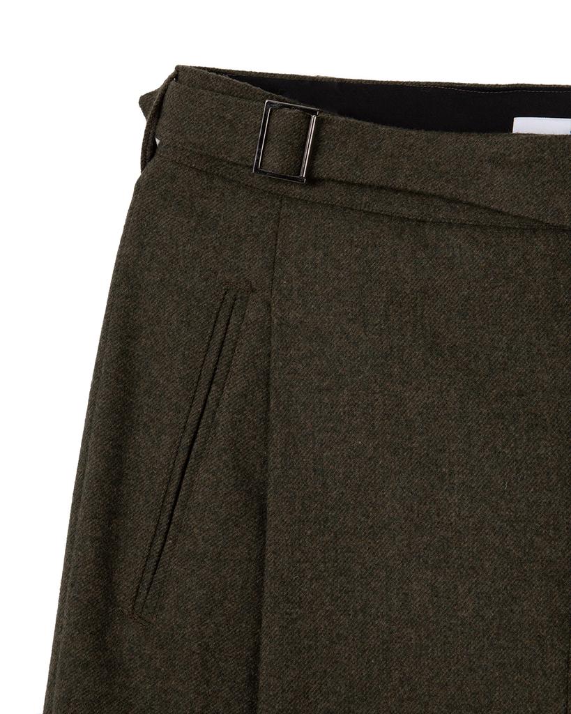 Sinkia Asymmetric Tuck Detail Gurkha Trousers Brown Khaki