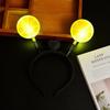 Yellow Glow Stick Lollipop Headband: Luminous Children's Headdress for Concerts and Cheering