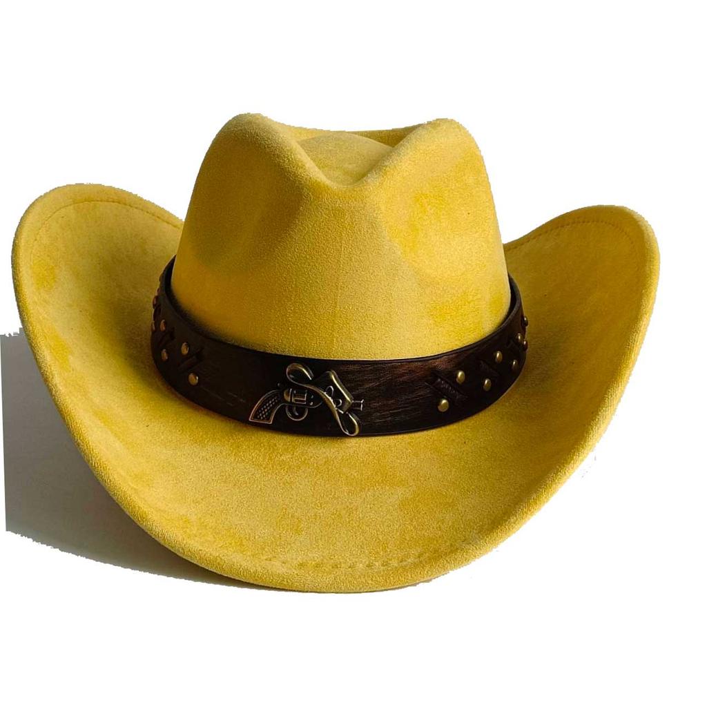 Vegan suede cowboy hat jazz panama hat unisex women's hat wide brim cowboy hat women's hat  cowboy hat