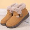 Fashion Winter Women's Snow Boots Korean Version 2025 New Plush Comfortable Super Warm Anti Slip Soft Bottom Belt Buckle Women's Shoes
