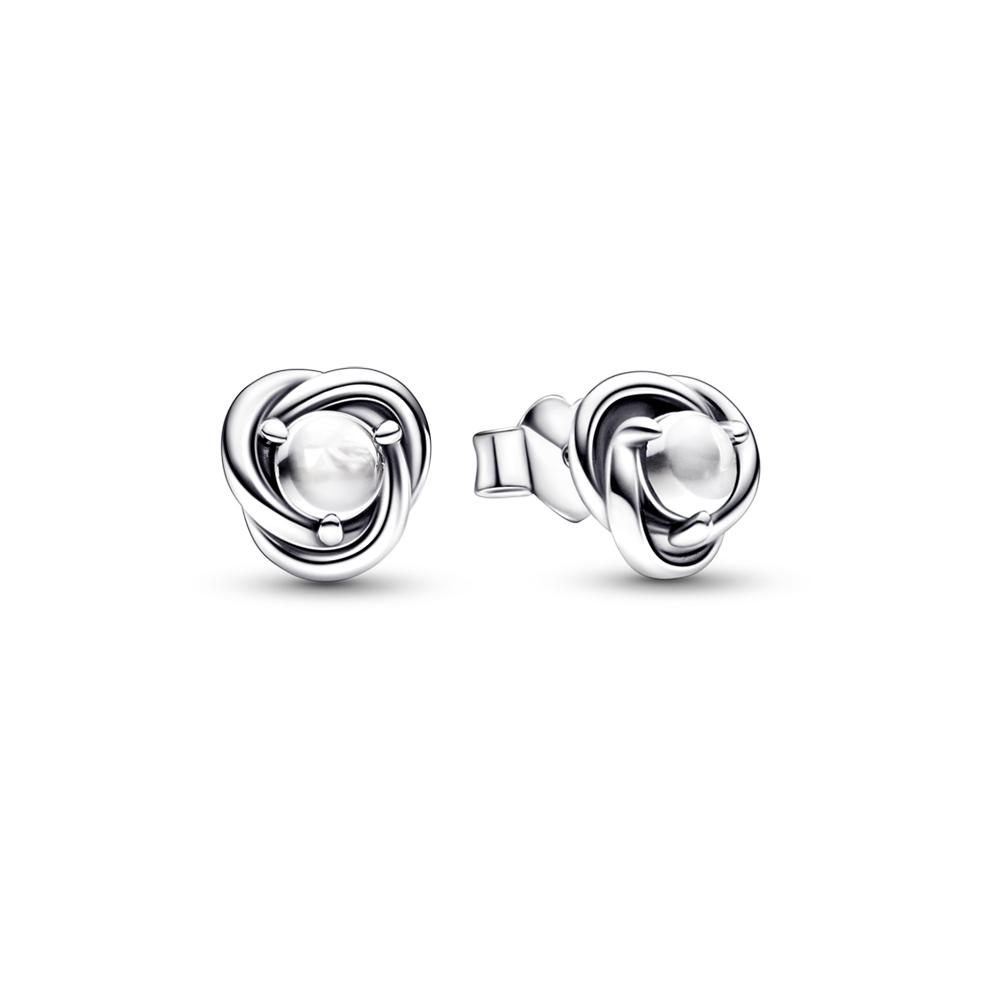 Pandora Transparent Eternity Circle Stud Earrings (April)_292335C01