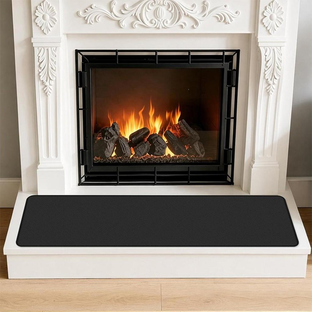 Fireplace Heat-Protection Mat 3-Layer Foldable Heat-Resistant with