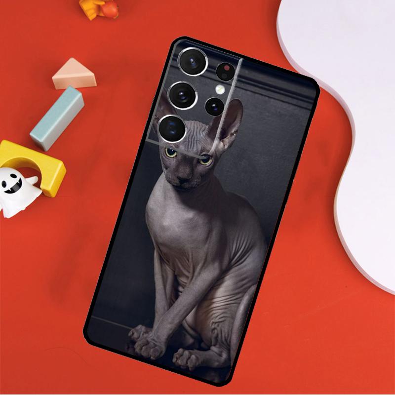 Sphynx Cat Phone Case For Samsung Galaxy S25 Ultra S24 Ultra S9 S10 S20 S21 S22 S23 Plus S24 FE Cover