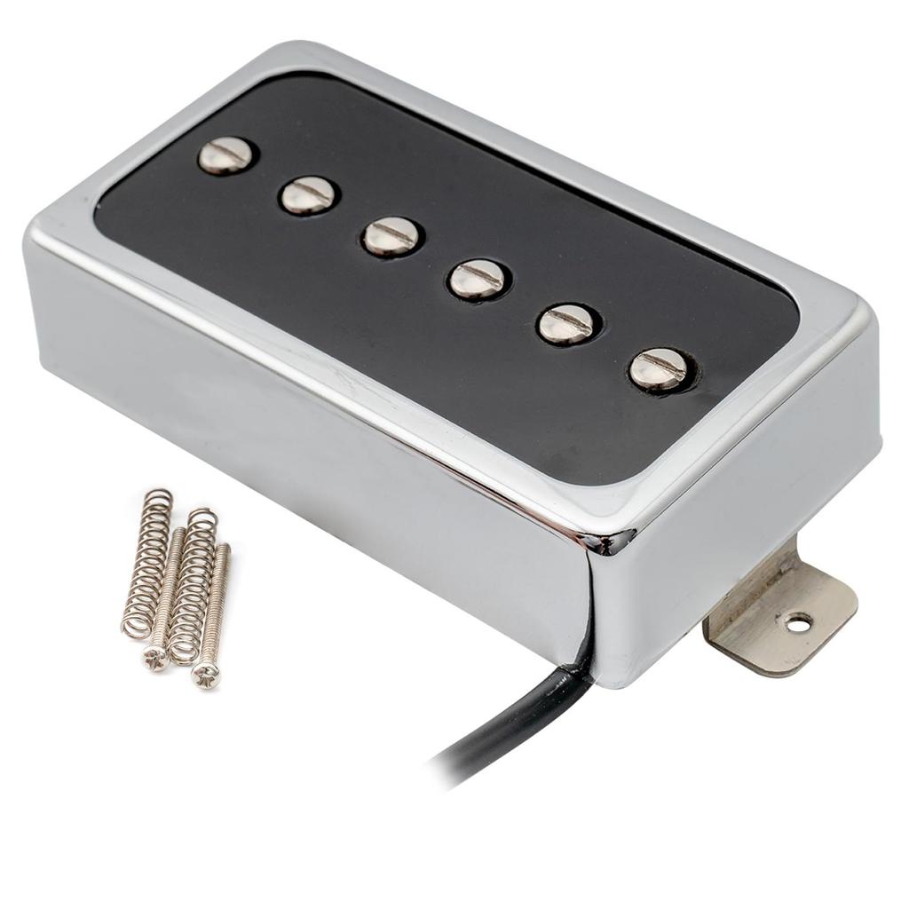 Artec SHA66C Alnico 5 Splendor Pickup with Neck PU for Les Paul Electric Humbucker-Size P-90 Guitar, Chrome/Black