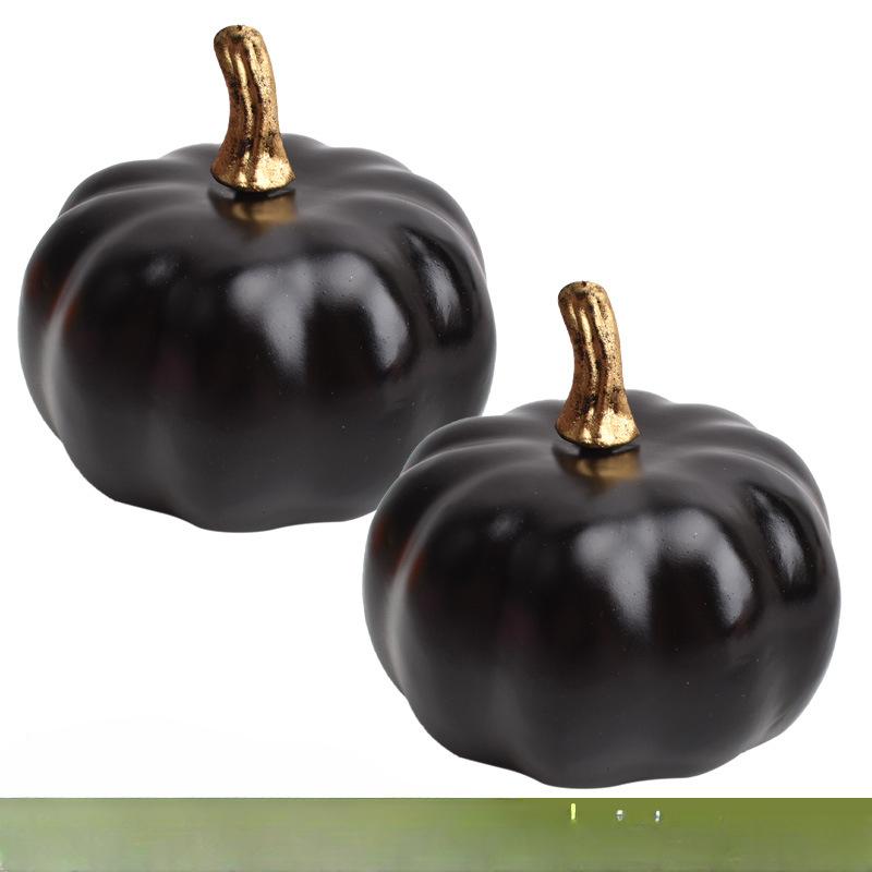 2Pcs Artificial Pumpkin Set, Faux Pumpkin Simulation Pumpkin Model, Decorative Fake Pumpkin for Halloween Thanksgiving Table Centerpiece