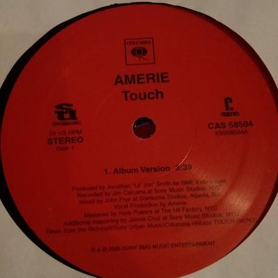 12inch Record AMERIE - Touch CAS58504 Columbia 2005 US Dance & Electronica Used