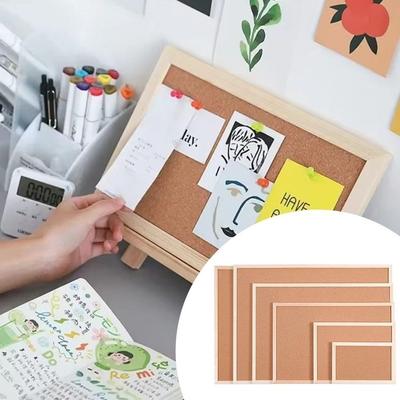 Home Decor DIY Cork Display Panel Soft Decorative Memo Bulletin Board Hanging Wood Photo Background