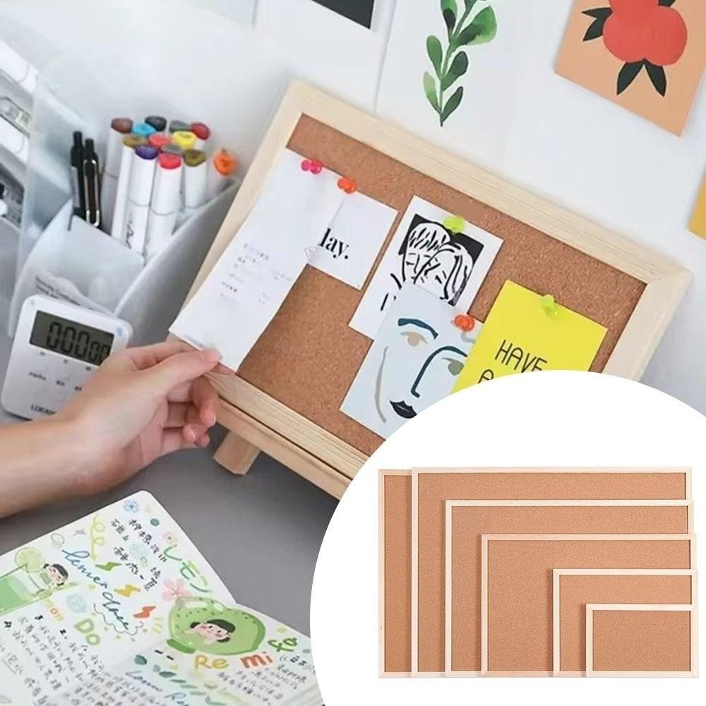 Home Decor DIY Cork Display Panel Soft Decorative Memo Bulletin Board Hanging Wood Photo Background