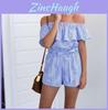 Striped Summer Women Casual Playsuit Stylish Ladies Jumpsuit For Beach Days